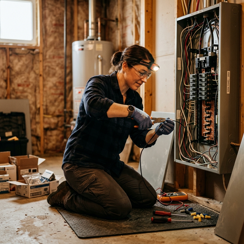 Electrical professional in Fredericton, Ontario — editorial portrait.