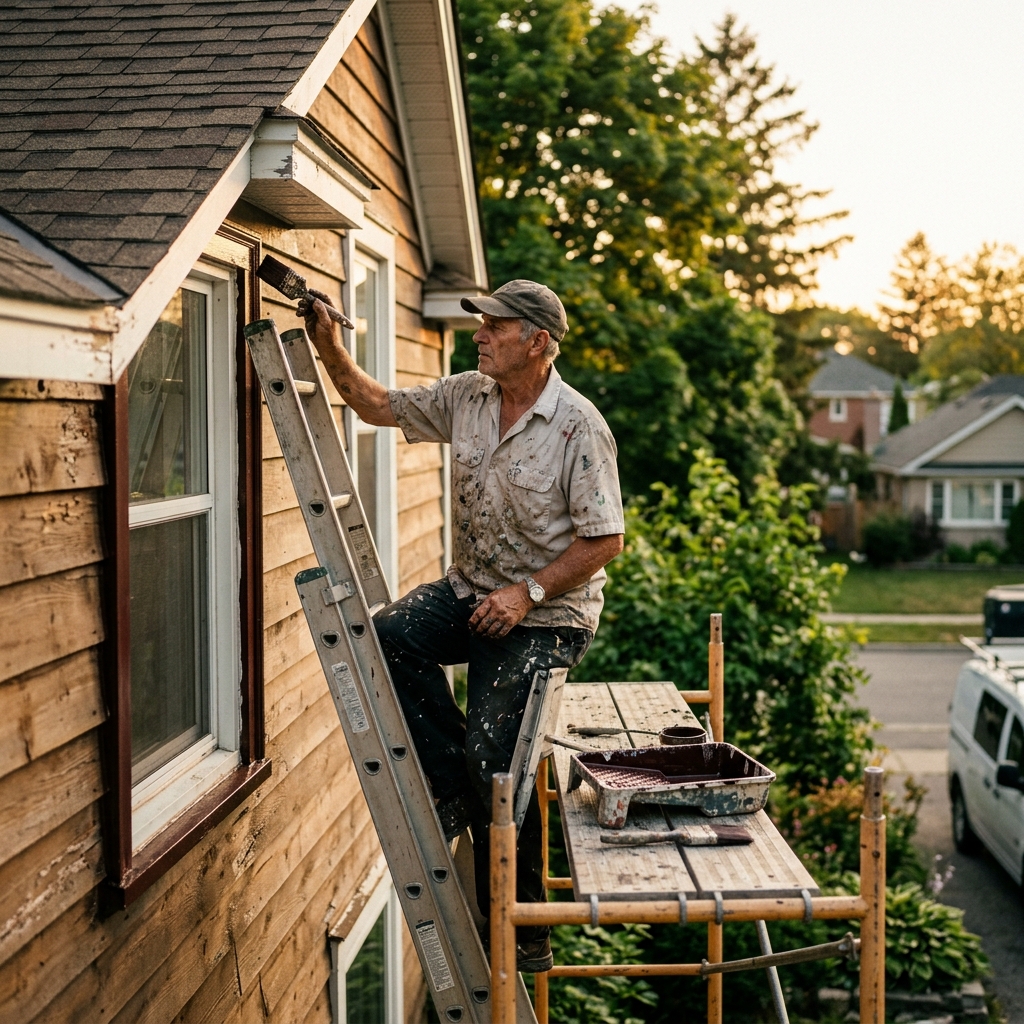 Painting professional in Thorold, Ontario — editorial portrait.